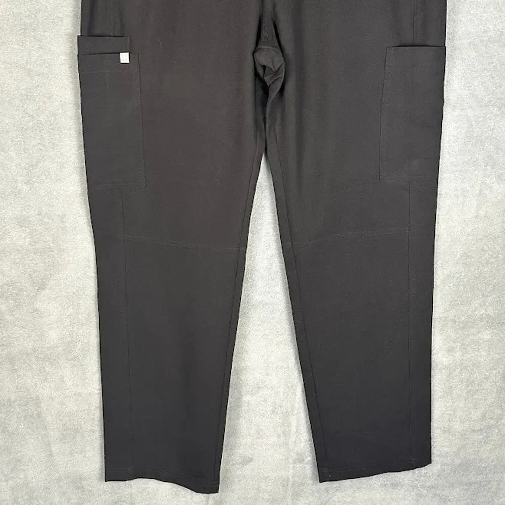 Figs Scrub Pants Mens Extra Large Black Axim Cargo Medical Nursing